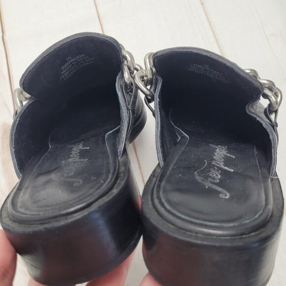 Free People Vida black leather mules loafers slip ons - Picture 8 of 12